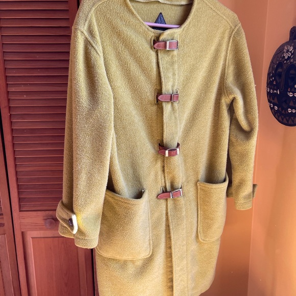 Fjällräven Green-Yellow Wool Blend  Fleece Coat - Picture 3 of 9